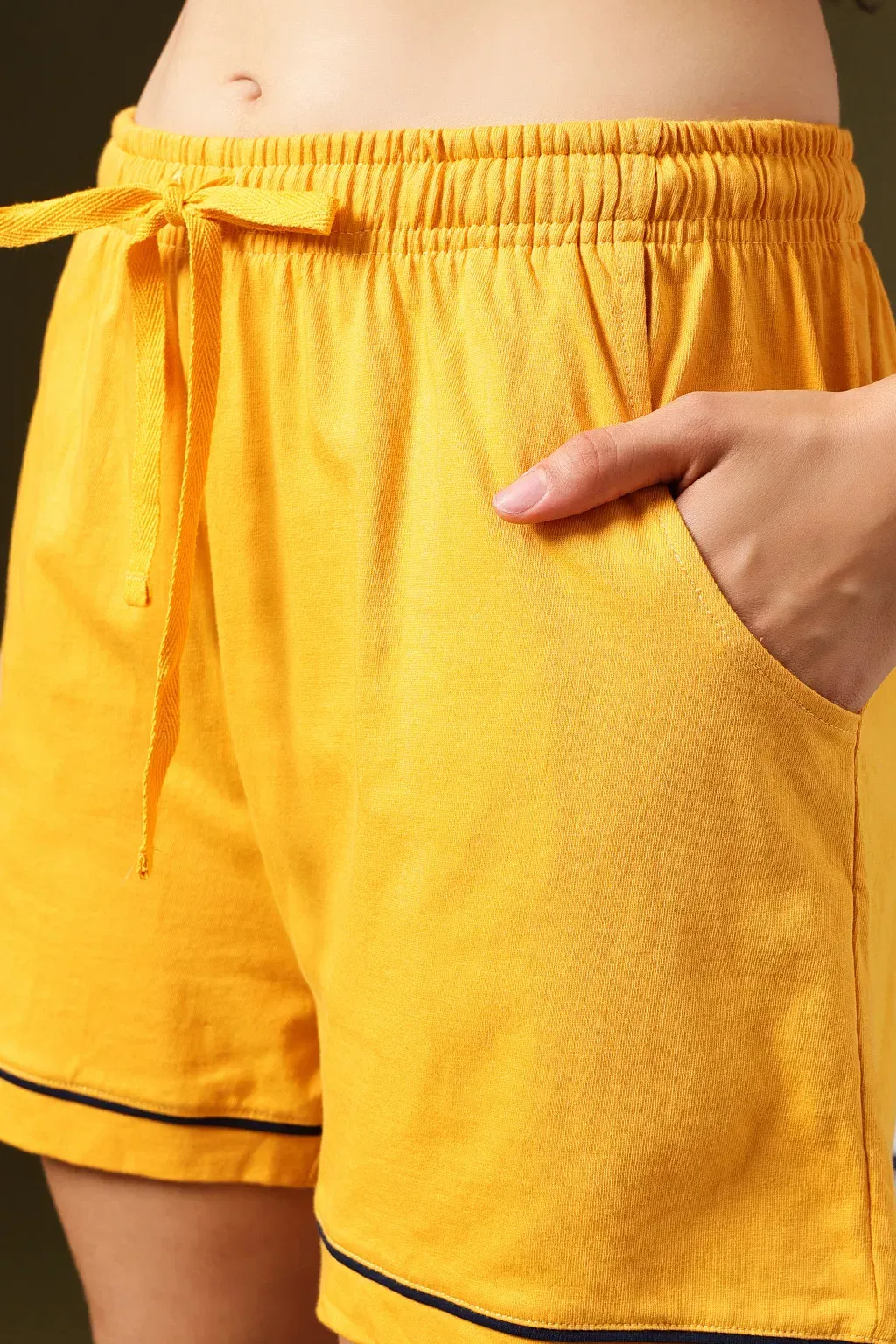 Button-Down Shirt & Shorts Set in Sunflower Yellow - 100% Cotton image 3