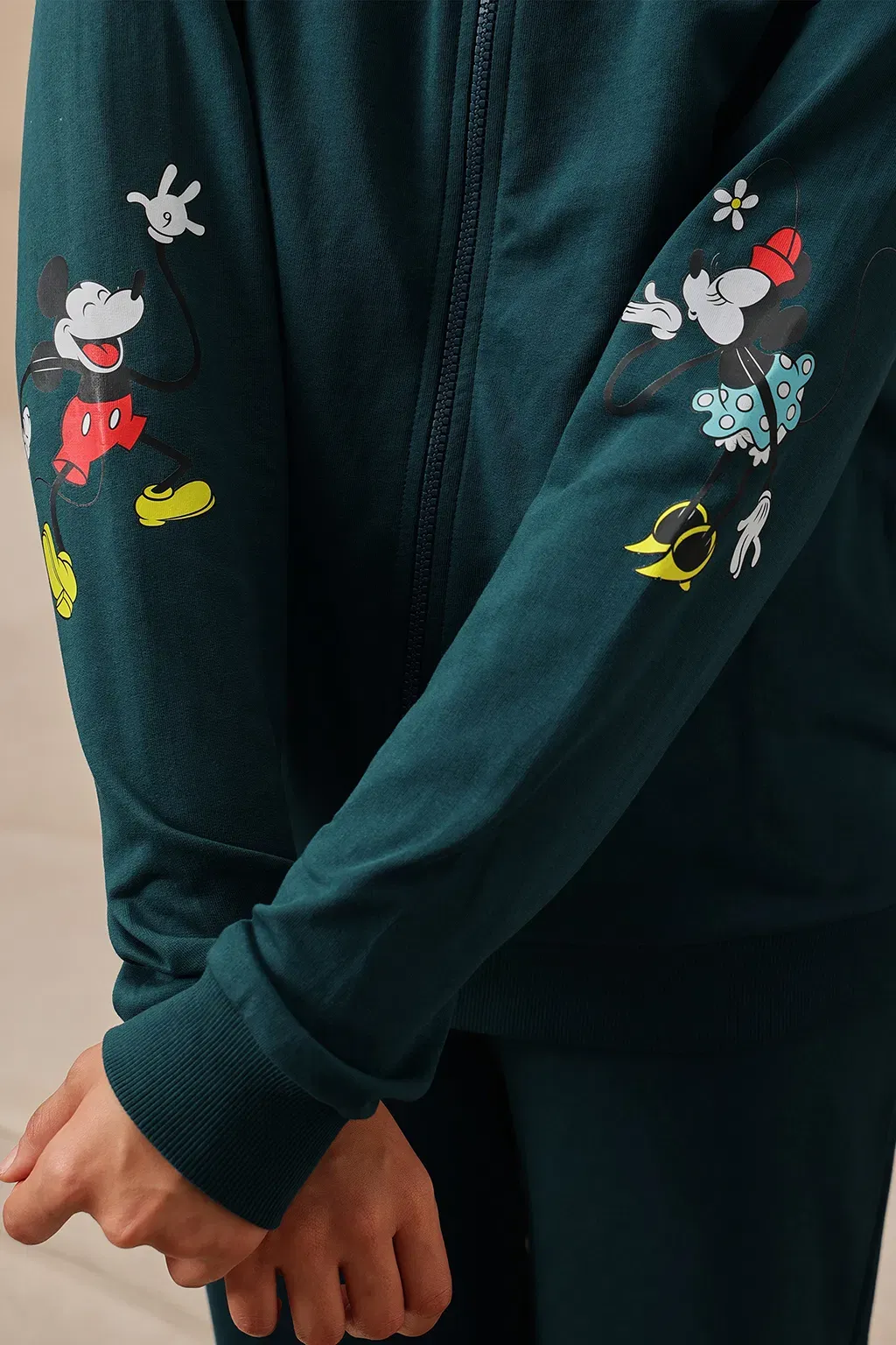 Disney Edition  Graphic Print Teal Blue 100% Terry Cotton Jacket & Pyjama Set image 6