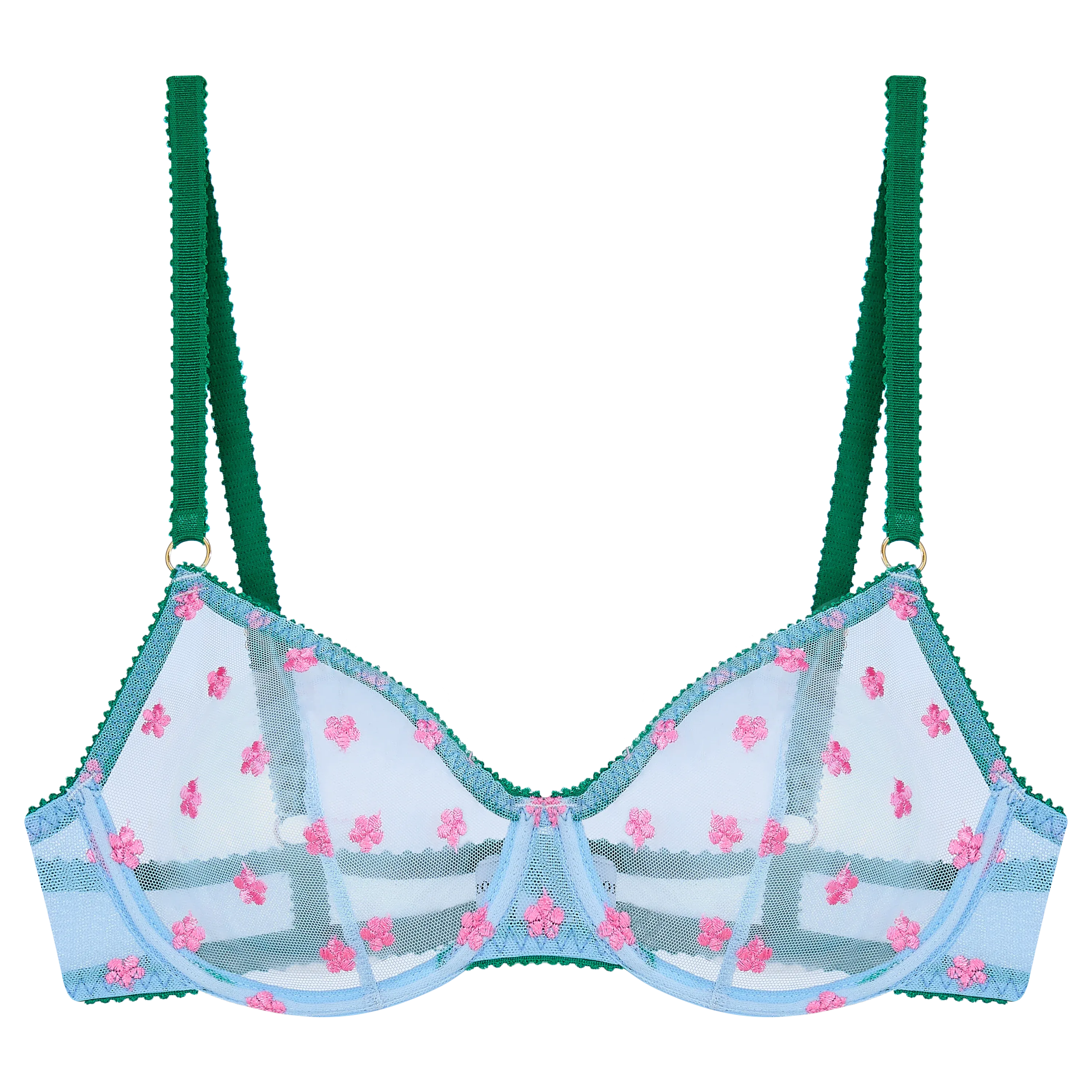 DORA LARSEN-DLAW24SAGUW Sage Embroidered Underwire Bra