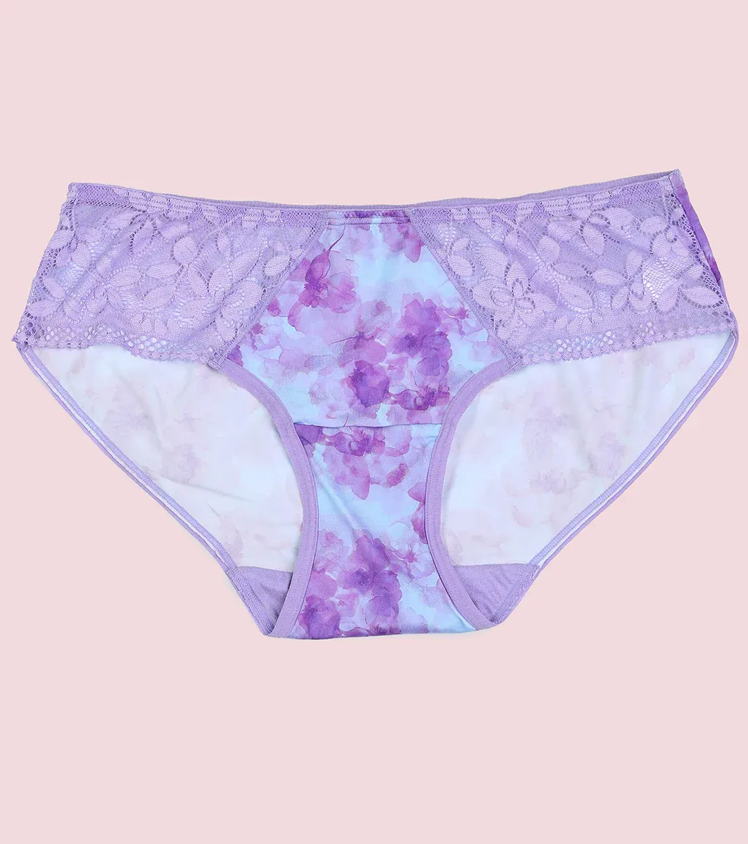 Enamor P151 The Lace Hug Mid-Waist Hipster Panty - Lilac Mist image 7