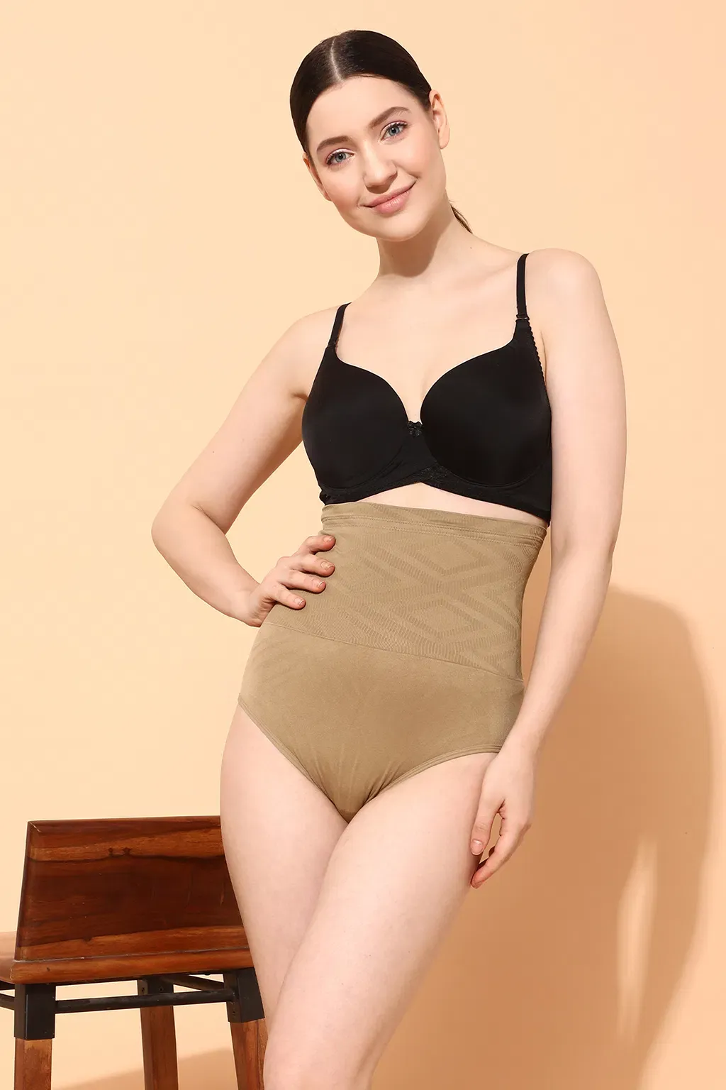 High Waist Tummy Tucker in Nude Colour image 3