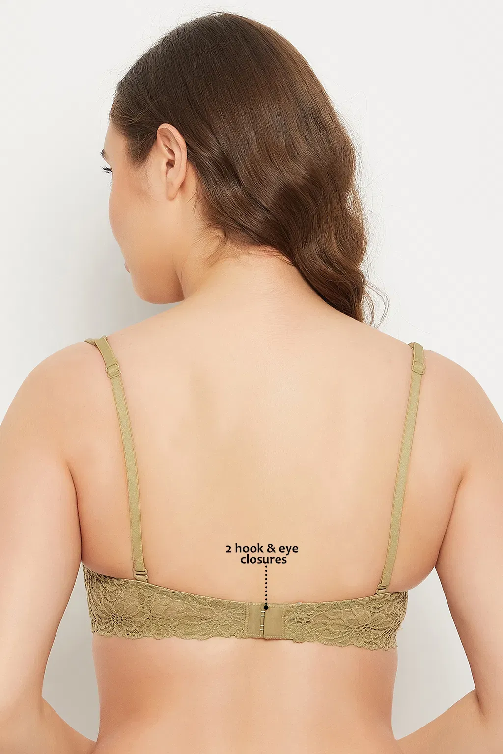 Padded Underwired Full Coverage Multiway Strapless Balconette Bra in Sage Green - Lace image 4